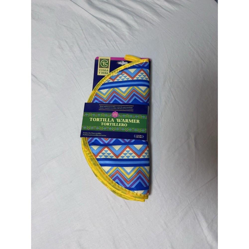 Evriholder Fabric Tortilla Warmer Insulated Microwave Pouch 11.8in Multicolor